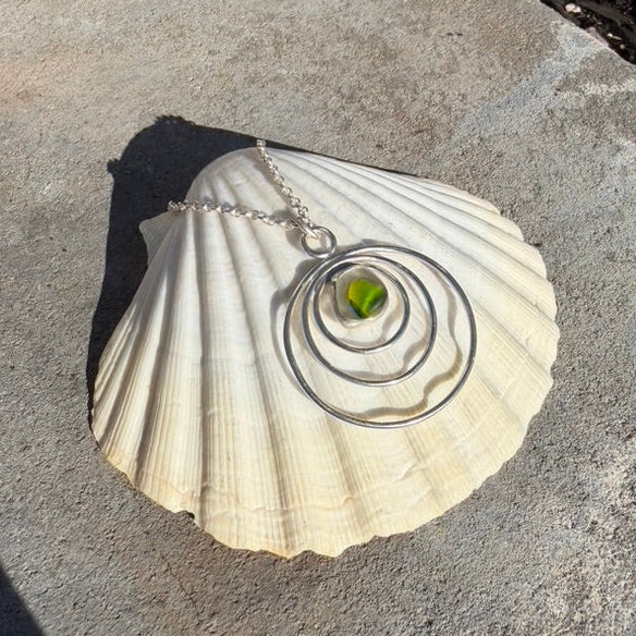 Multicolored Sea Glass Pendant