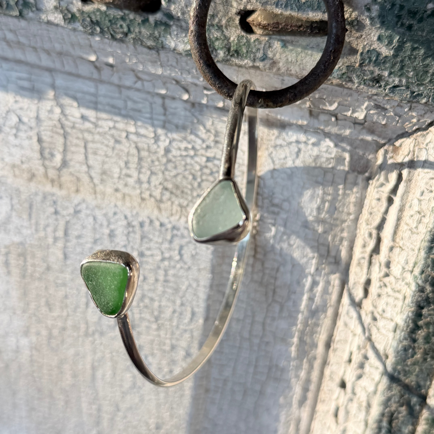 Sea Foam Green and Kelly Green Upper Arm Bangle