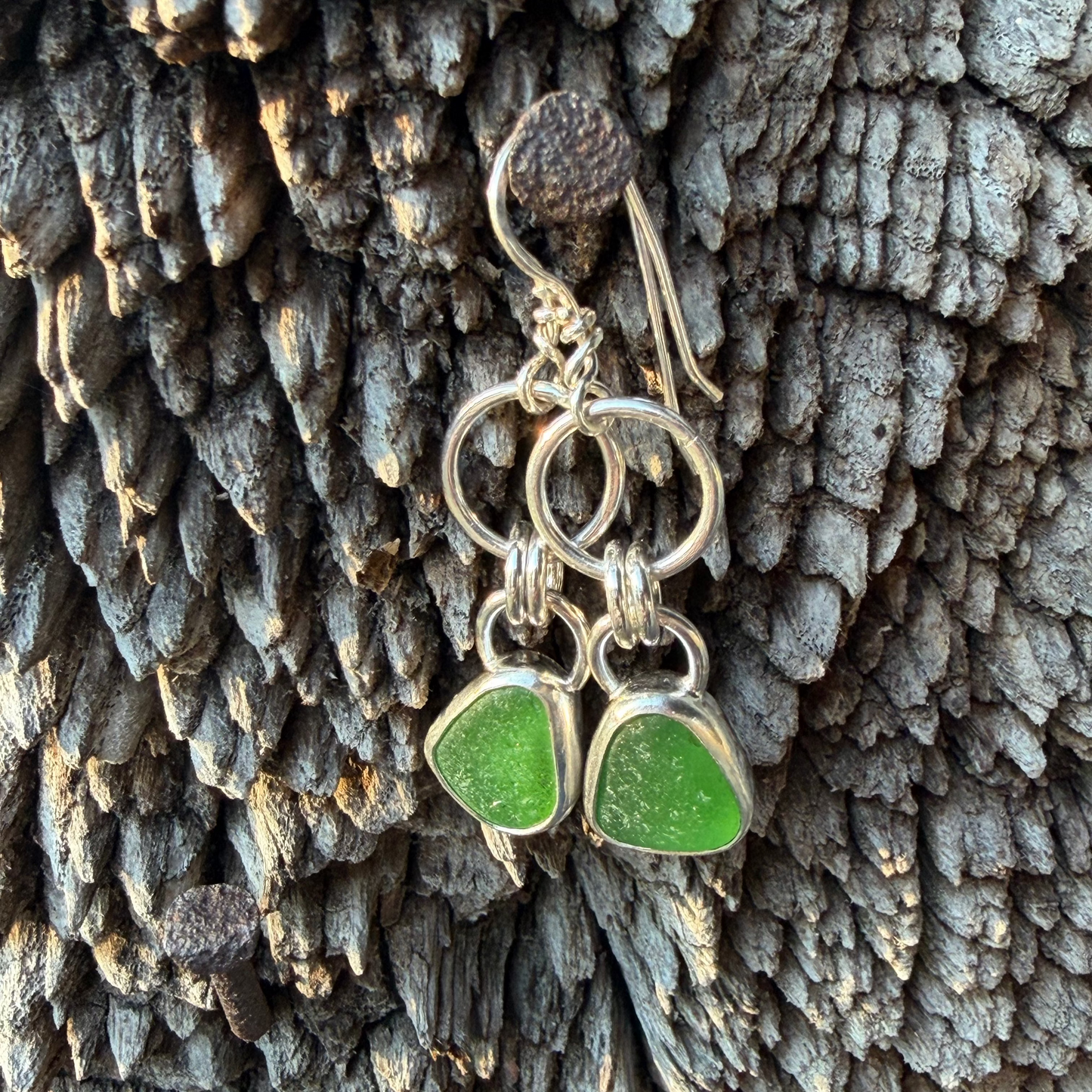 Emerald Green Dangle Earrings