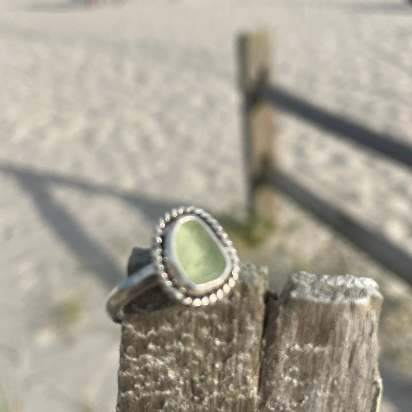 Soft UV Green Sea Glass - Size 6.75