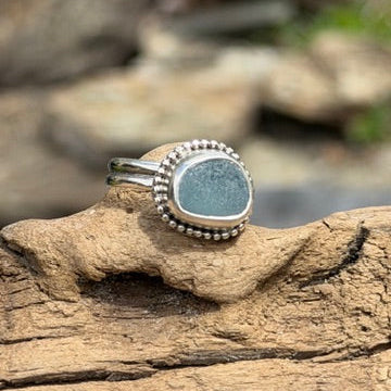 Ice Blue Sea Glass - Size 7