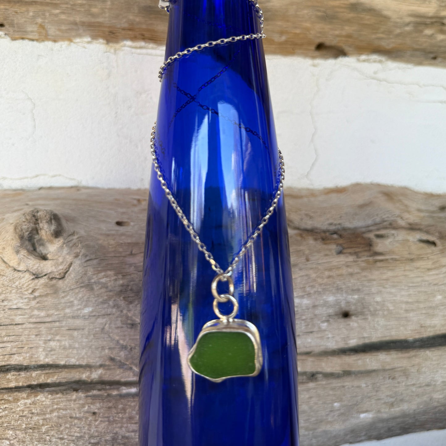 Kelly Green Sea Glass Pendant