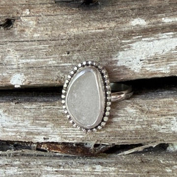 Ice White Sea Glass - Size 8.75