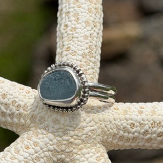 Ice Blue Sea Glass - Size 7