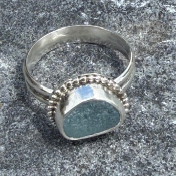 Ice Blue Sea Glass - Size 7