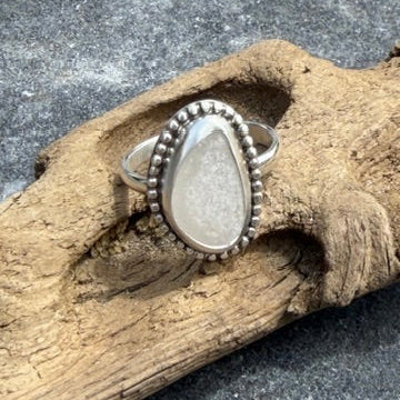 Ice White Sea Glass - Size 8.75