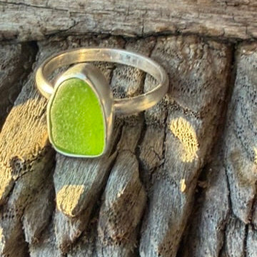 Lime Green Sea Glass Ring - Size 7.75 – RipTide Sea Glass Jewelry
