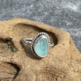 Pastel Blue Sea Glass - Size 6