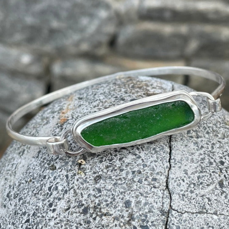 Emerald Green Sea Glass Bracelet