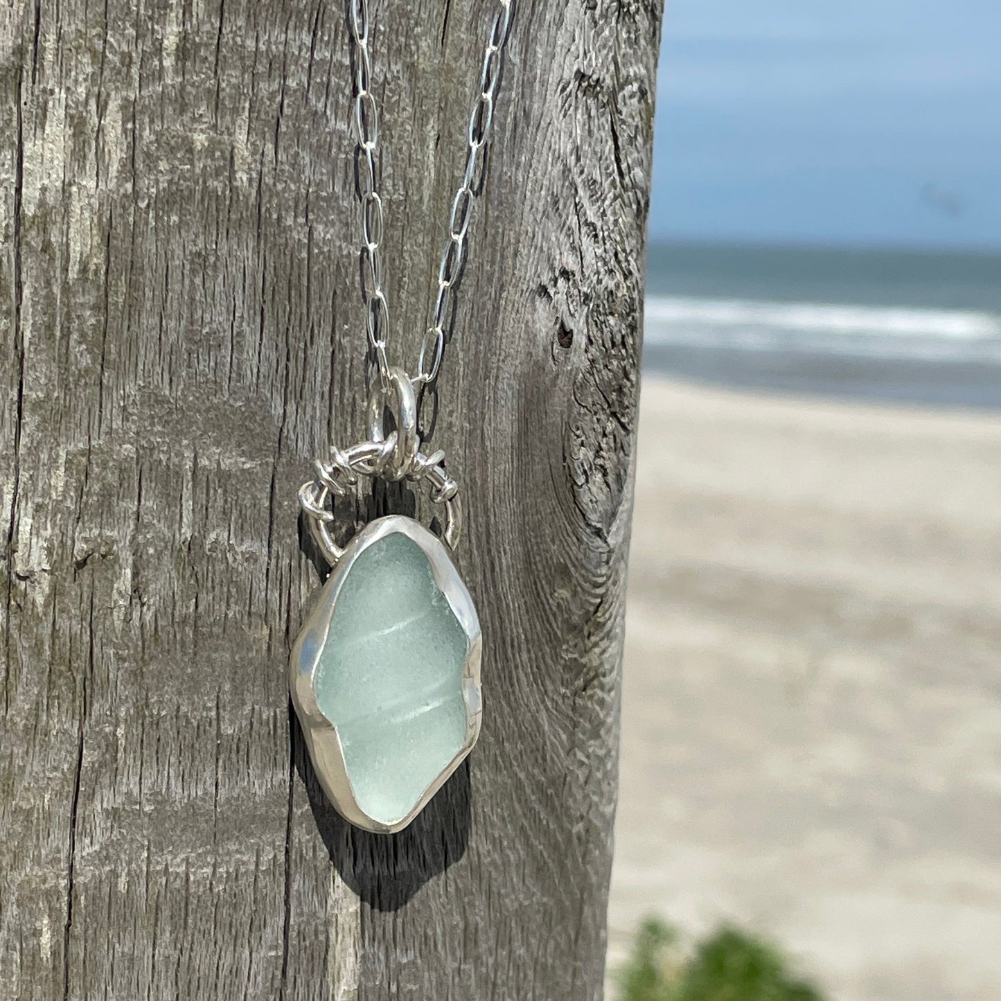 Pale Aquamarine Bottle Top Pendant