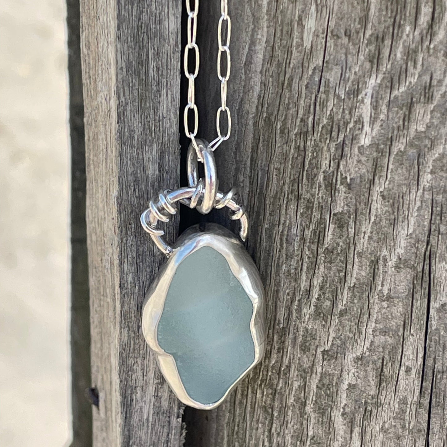 Pale Aquamarine Bottle Top Pendant