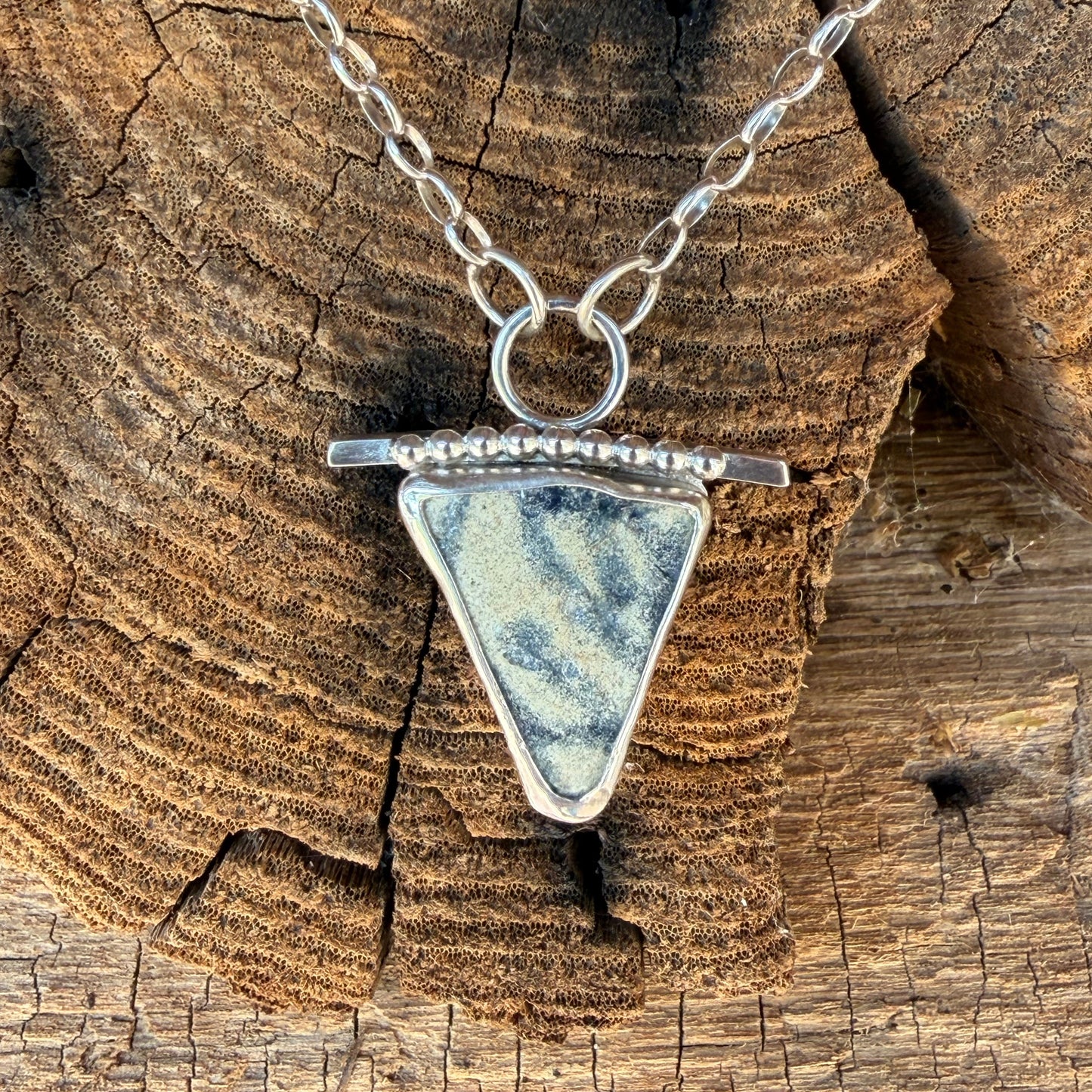Sea Pottery Pendant - 16" Chain