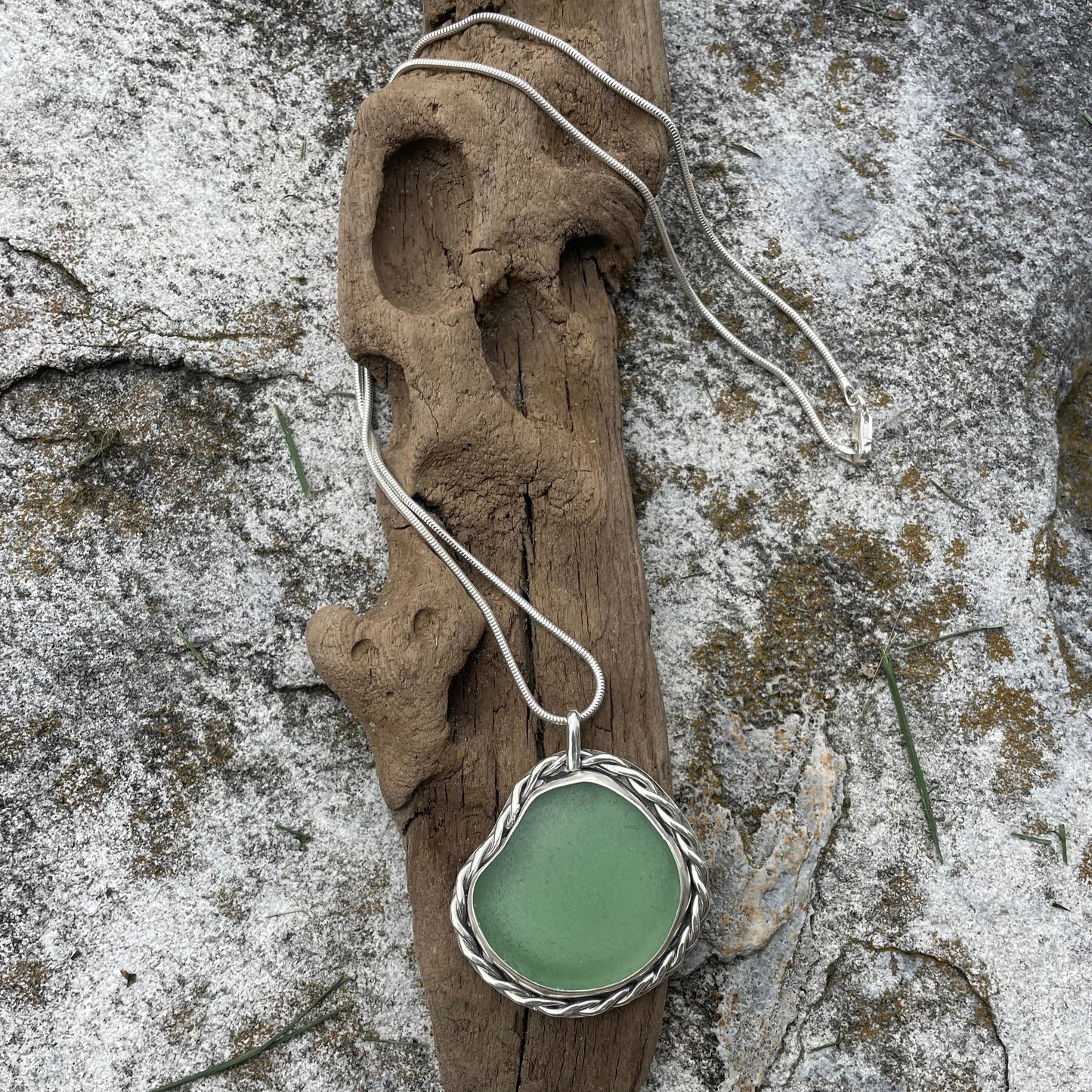 Sea Green Sea Glass Pendant