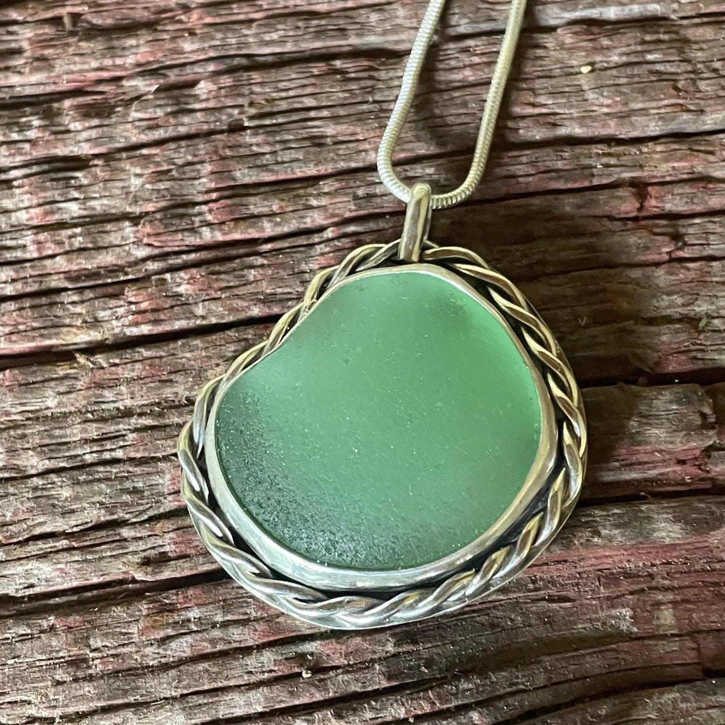 Sea Green Sea Glass Pendant