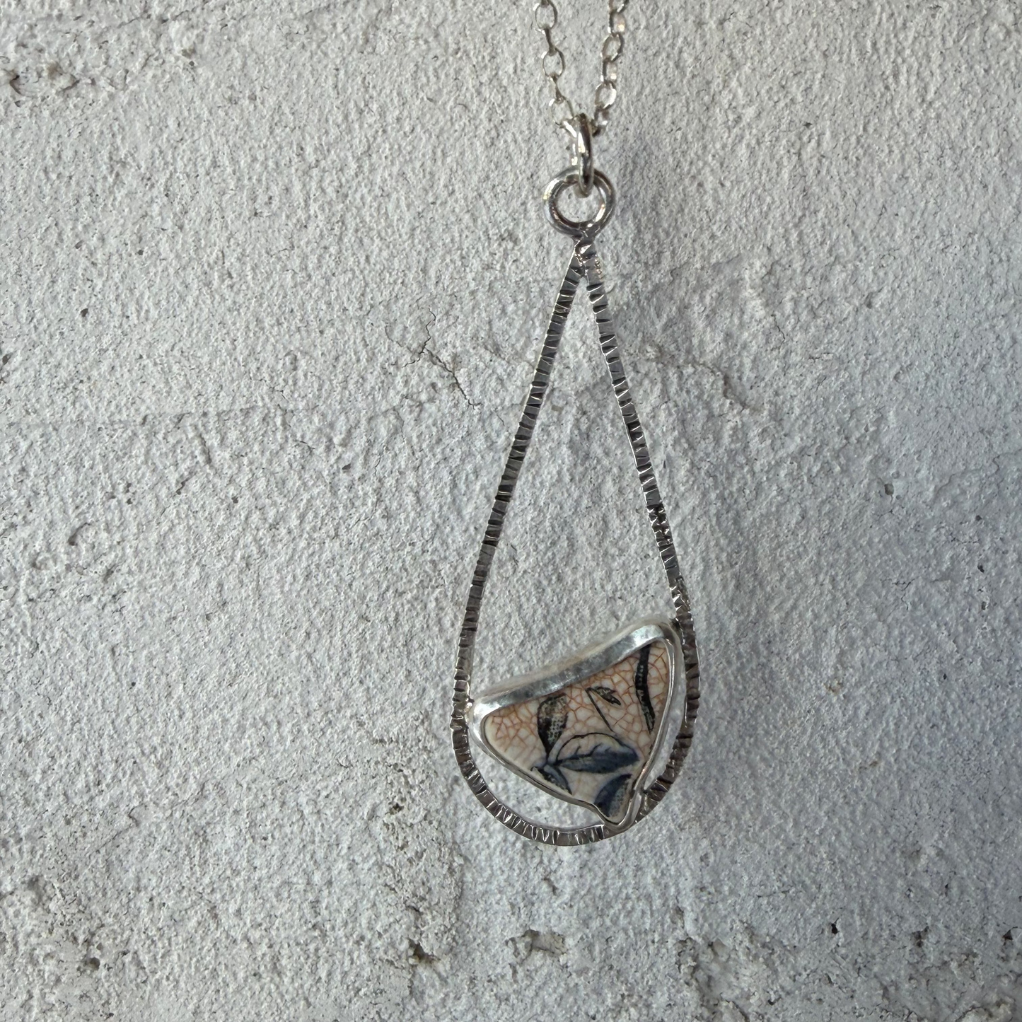 Leaf Sea Pottery Pendant