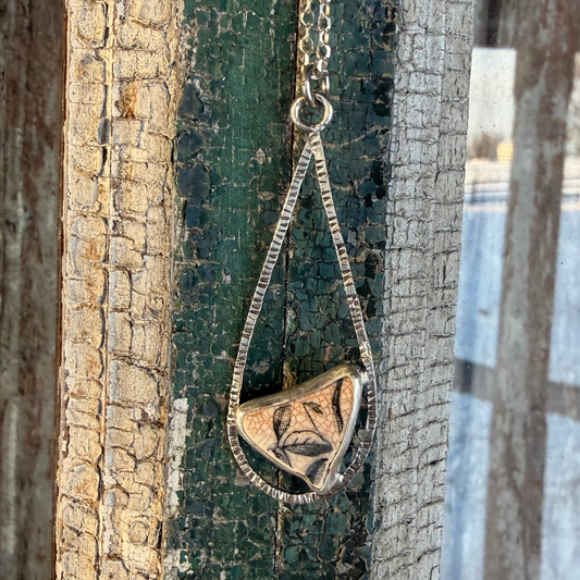 Leaf Sea Pottery Pendant