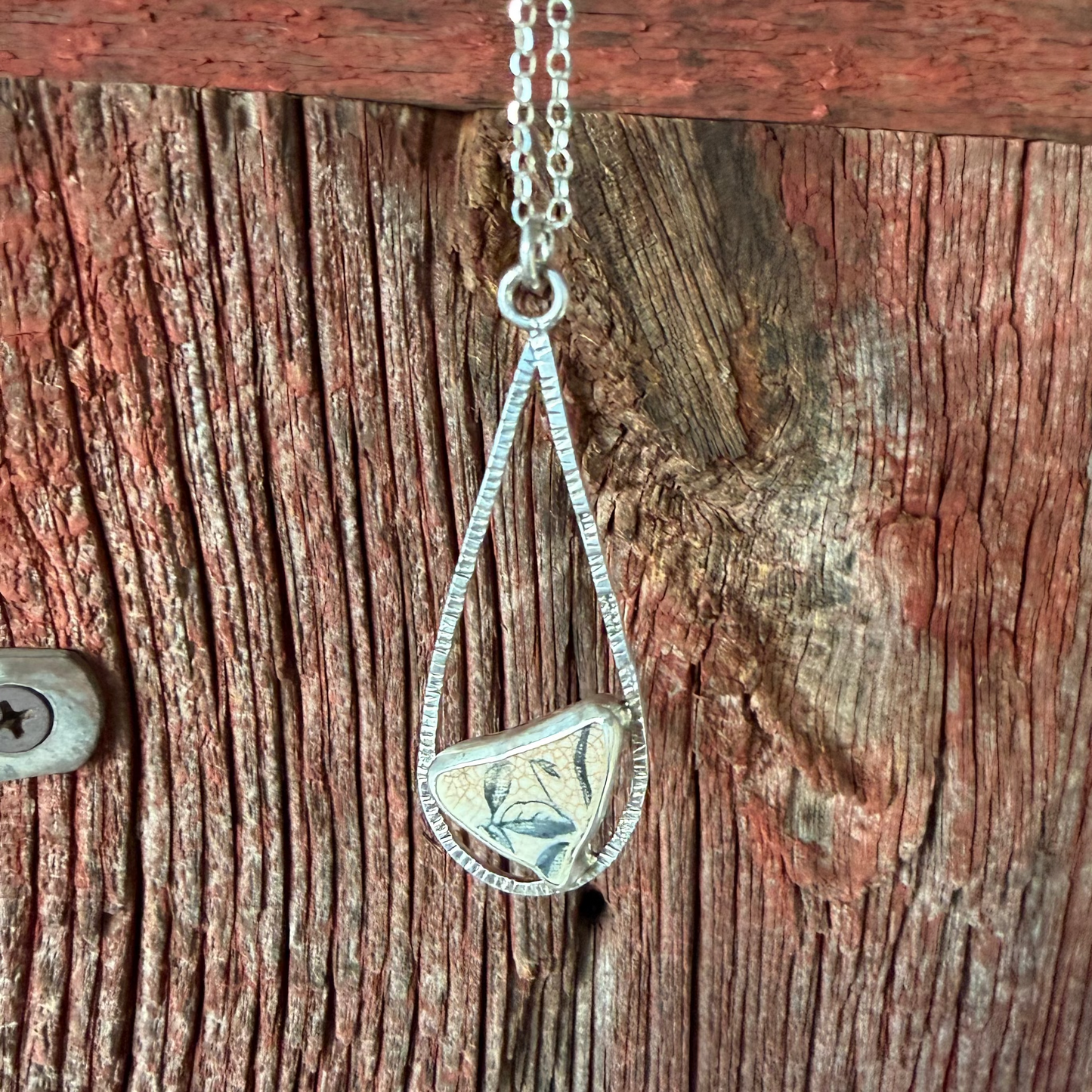 Leaf Sea Pottery Pendant