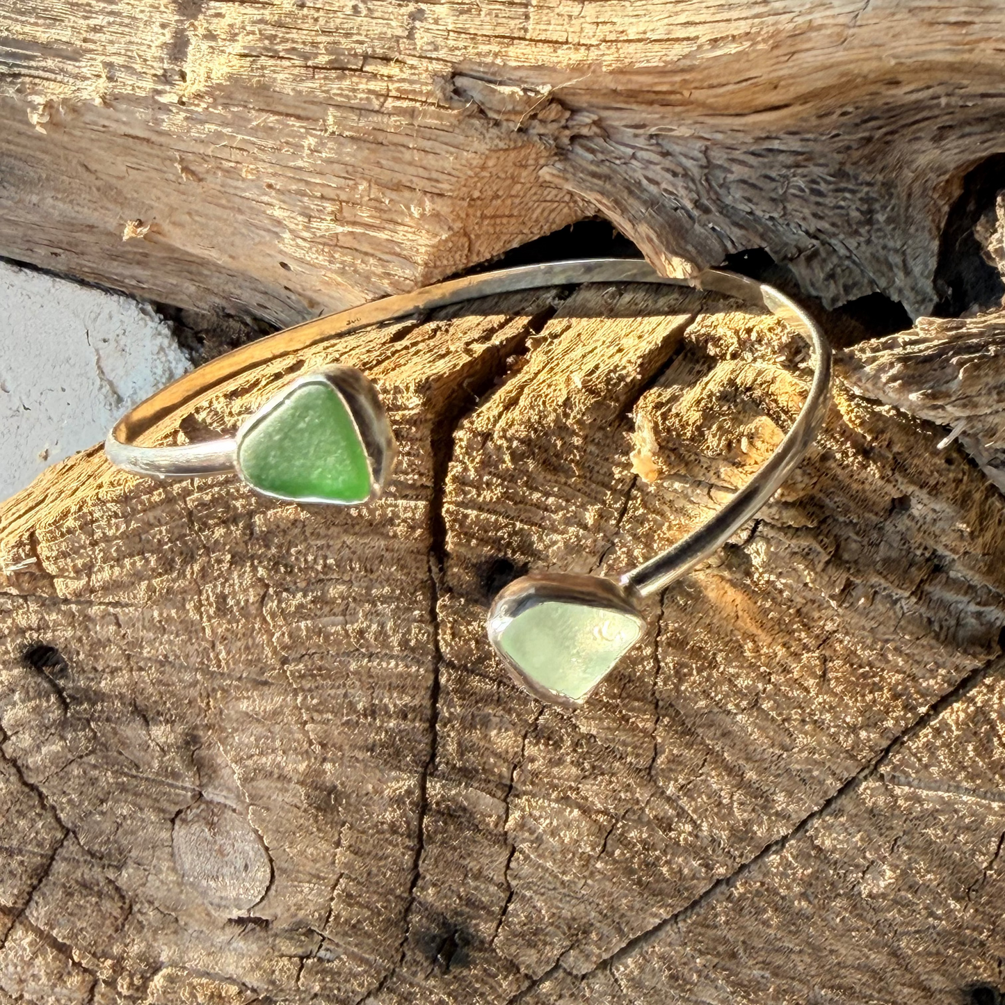 Sea Foam Green and Kelly Green Upper Arm Bangle