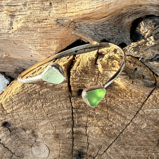 Sea Foam Green and Kelly Green Upper Arm Bangle