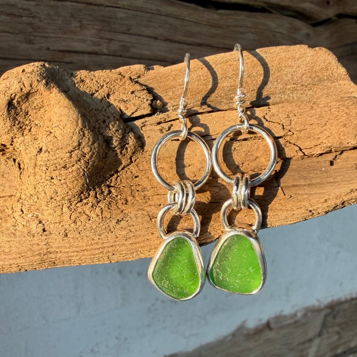 Emerald Green Dangle Earrings