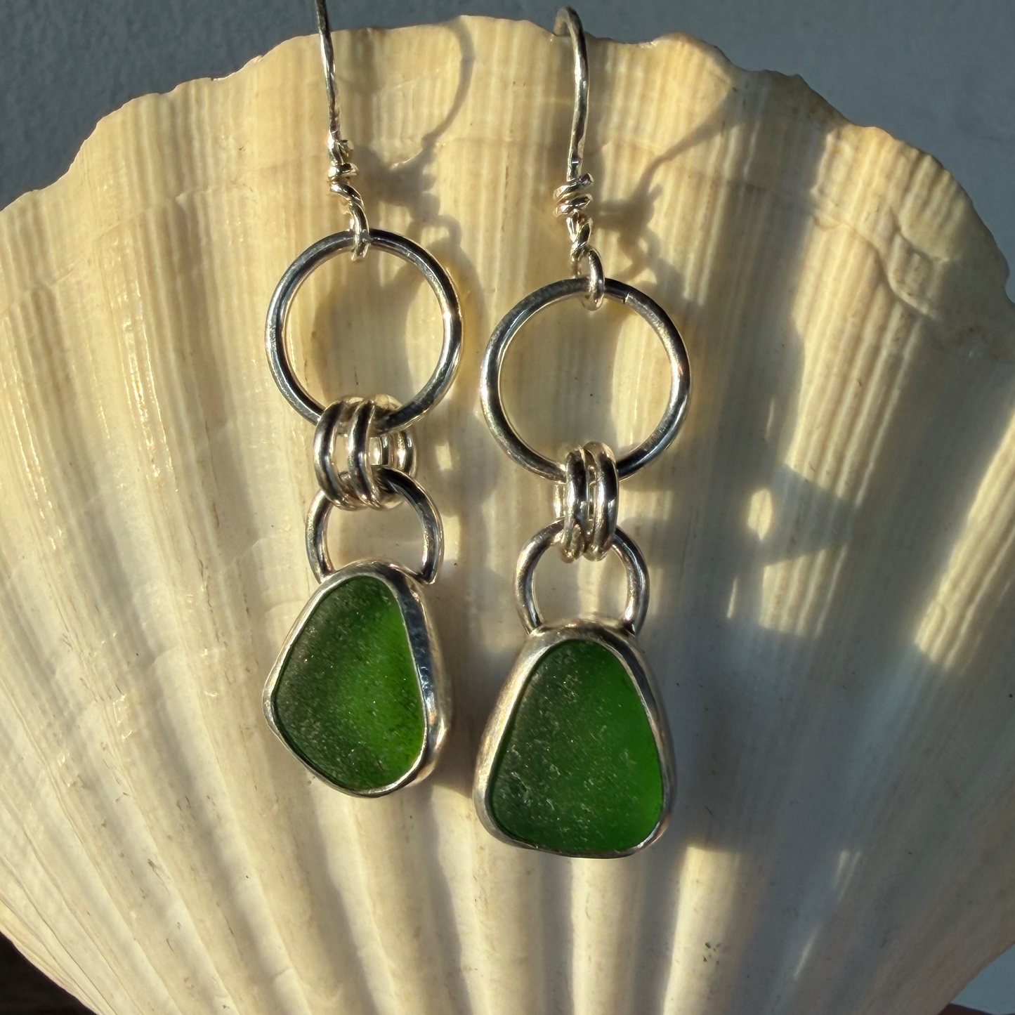 Emerald Green Dangle Earrings