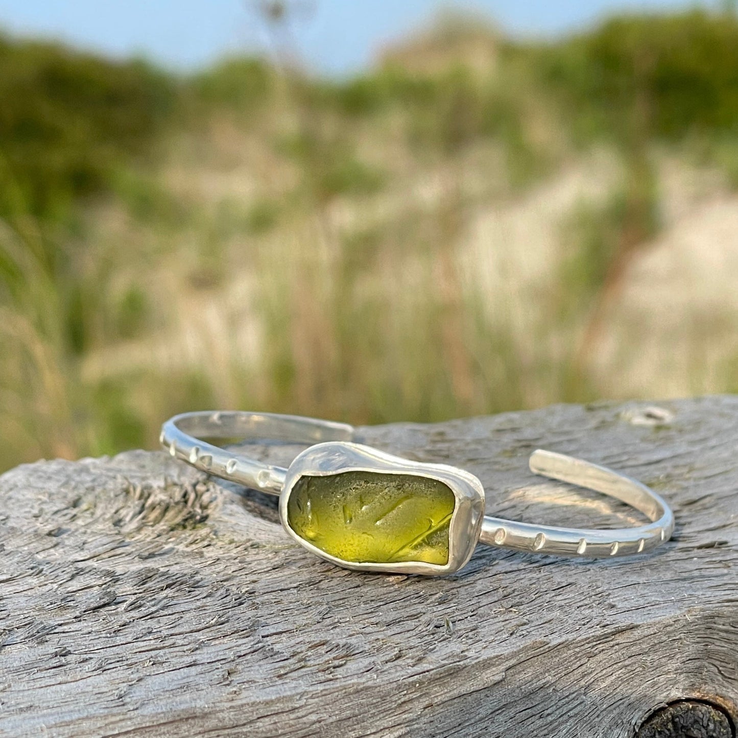 Light Olive Green Cuff Bracelet