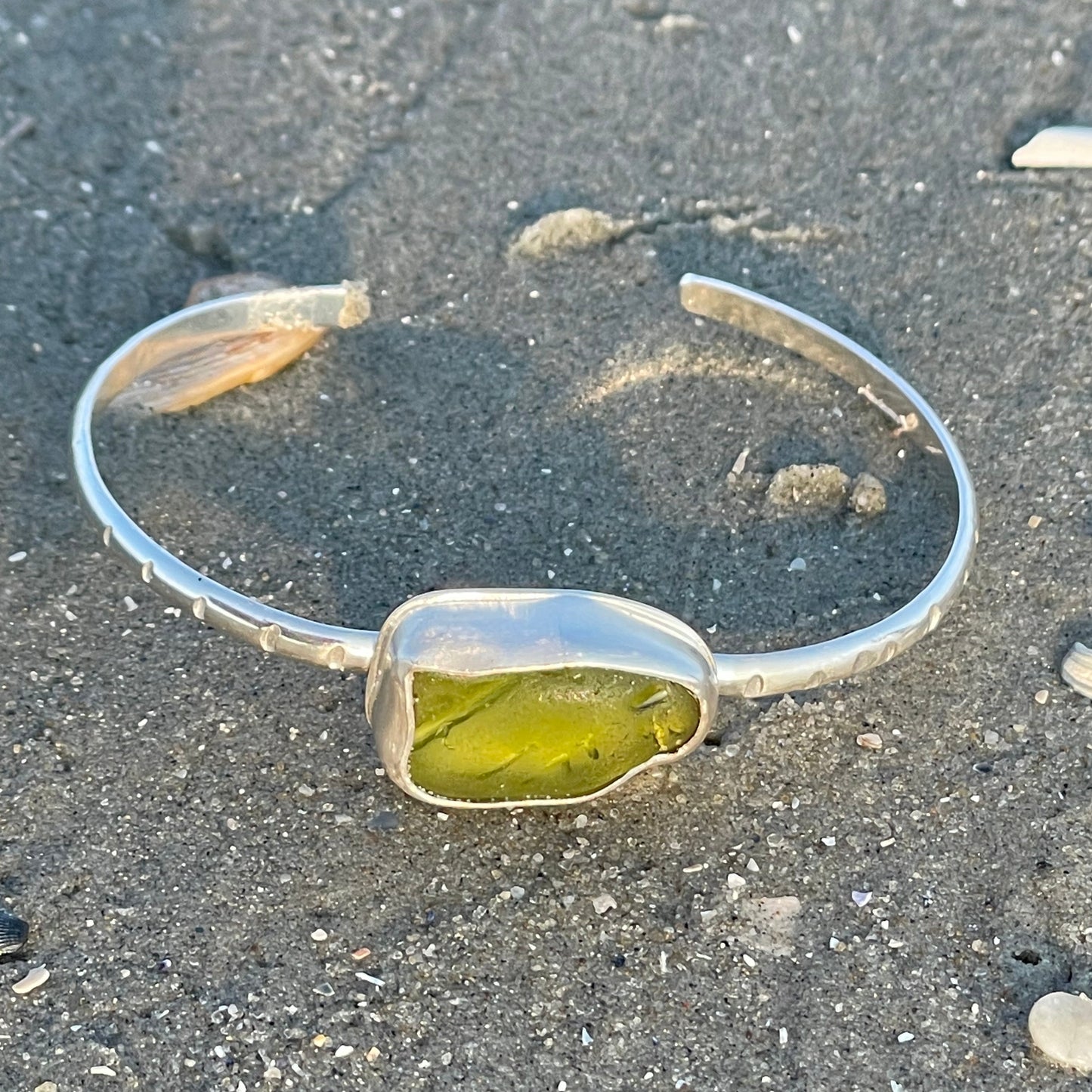 Light Olive Green Cuff Bracelet