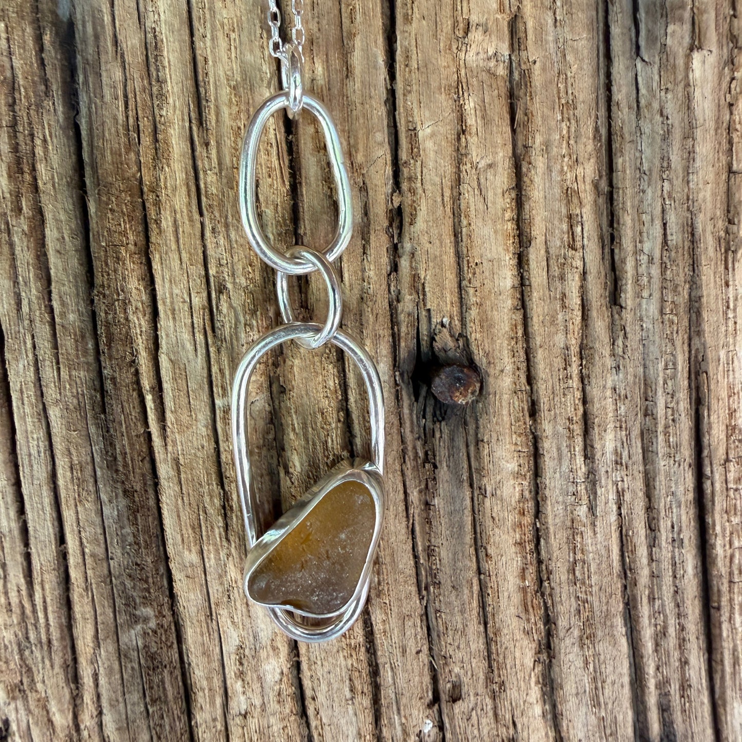 Khaki Sea Glass Pendant