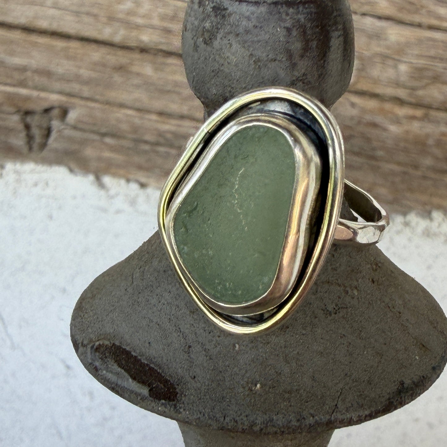 Sea Foam Green Sea Glass - Size 10.75
