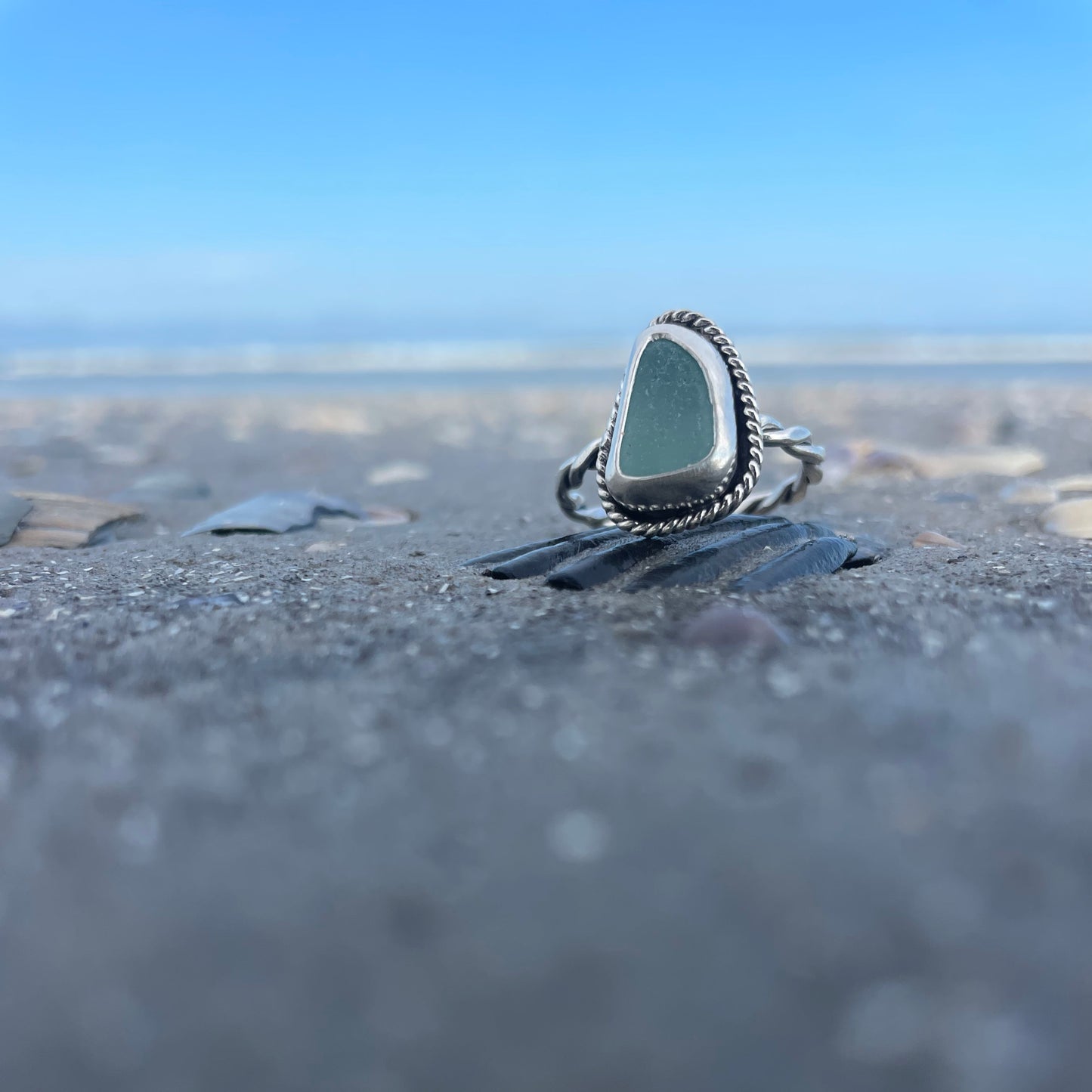 Pale AquaMarine Sea Glass - Size 10