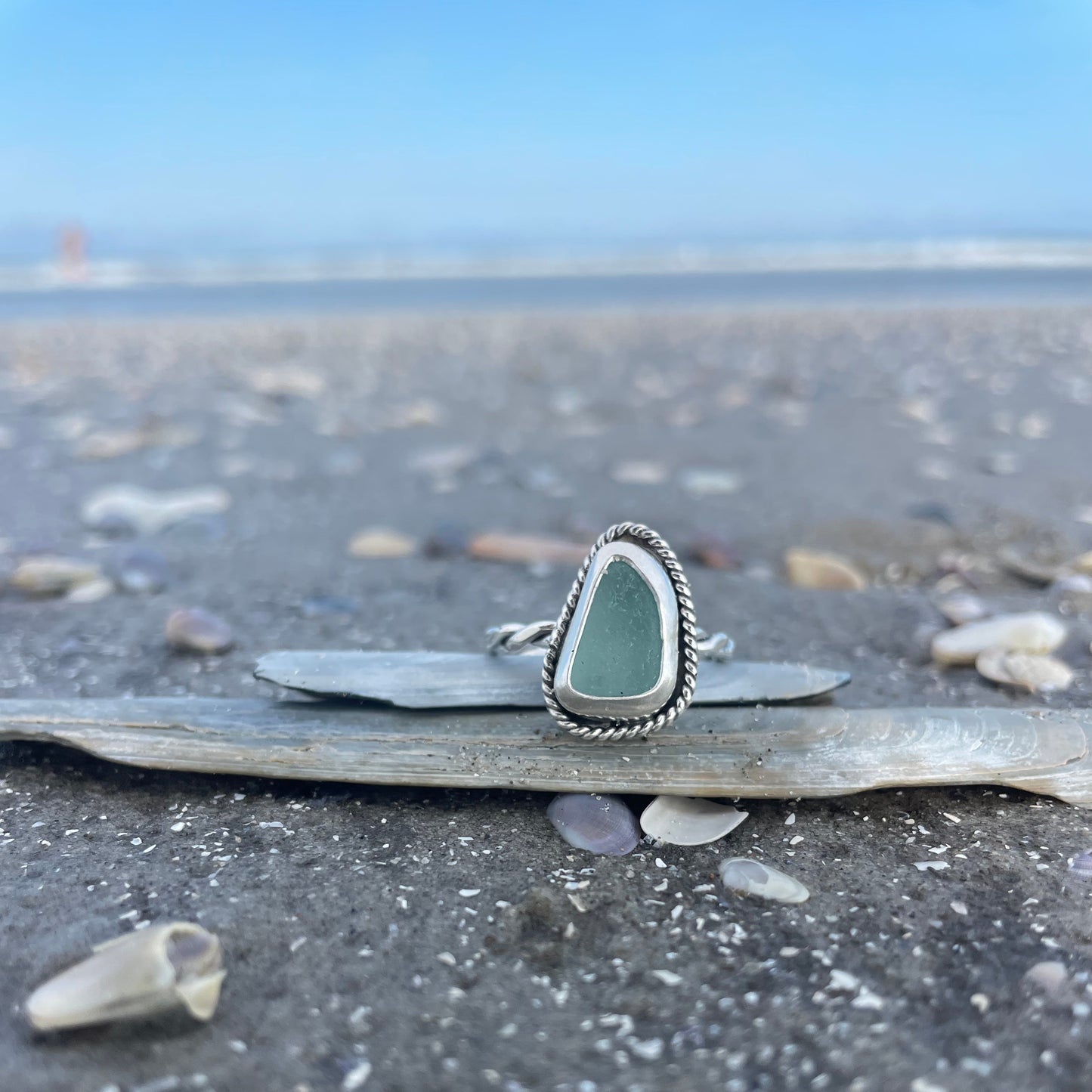 Pale AquaMarine Sea Glass - Size 10