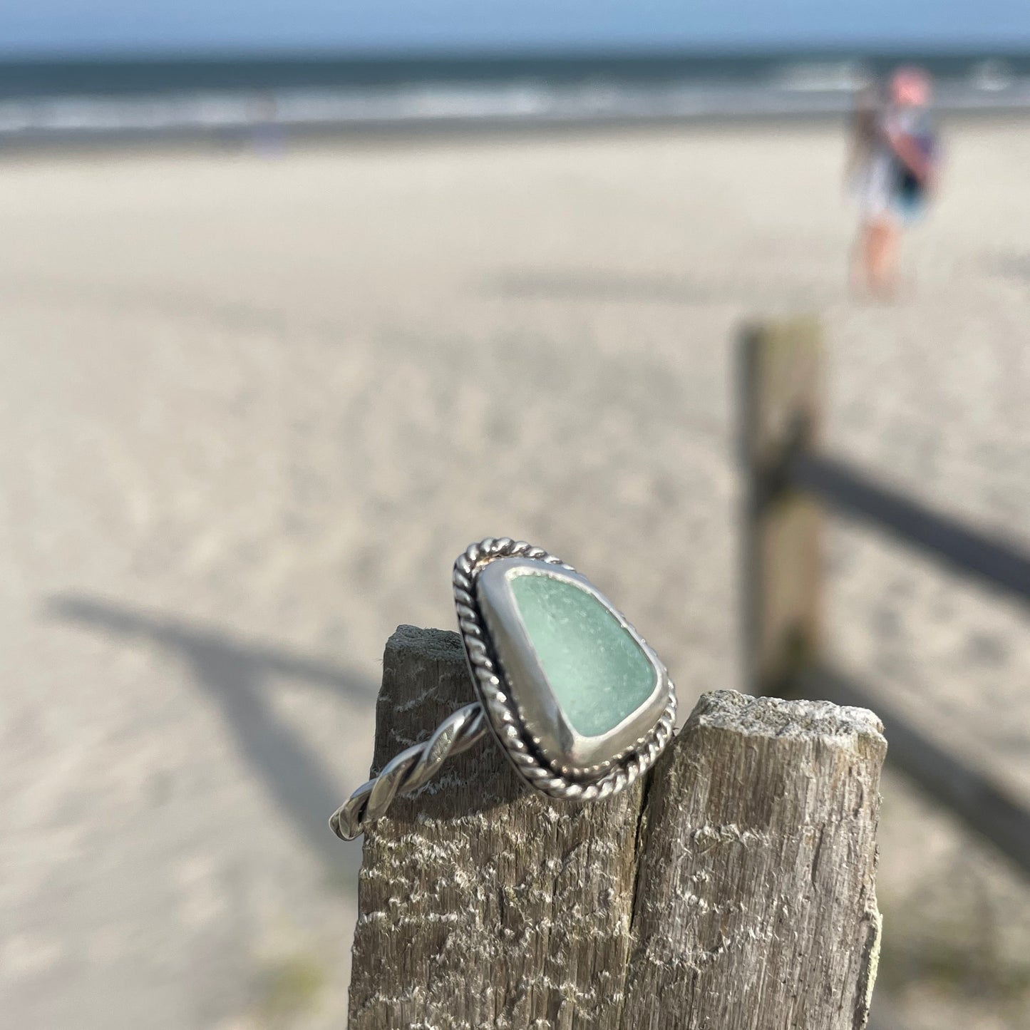 Pale AquaMarine Sea Glass - Size 10
