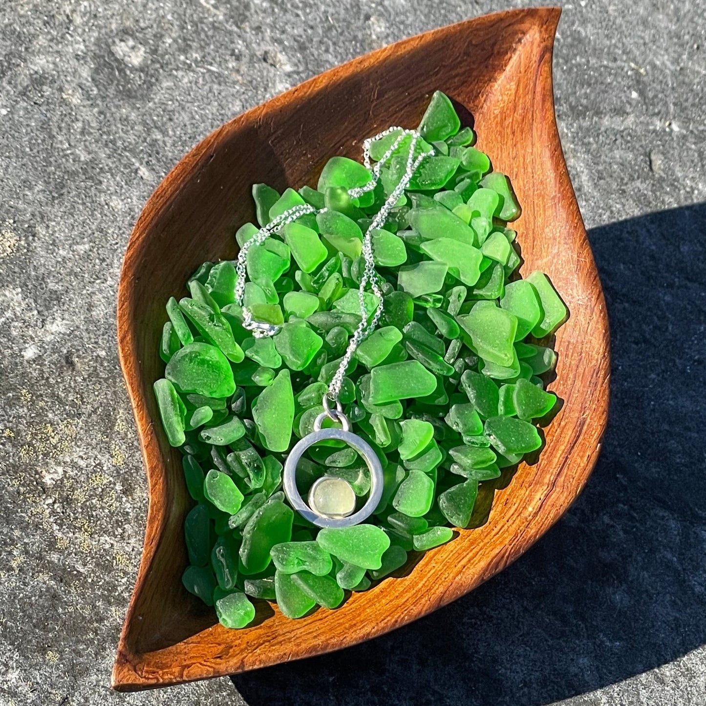 Sea Foam Green Sea Glass Necklace