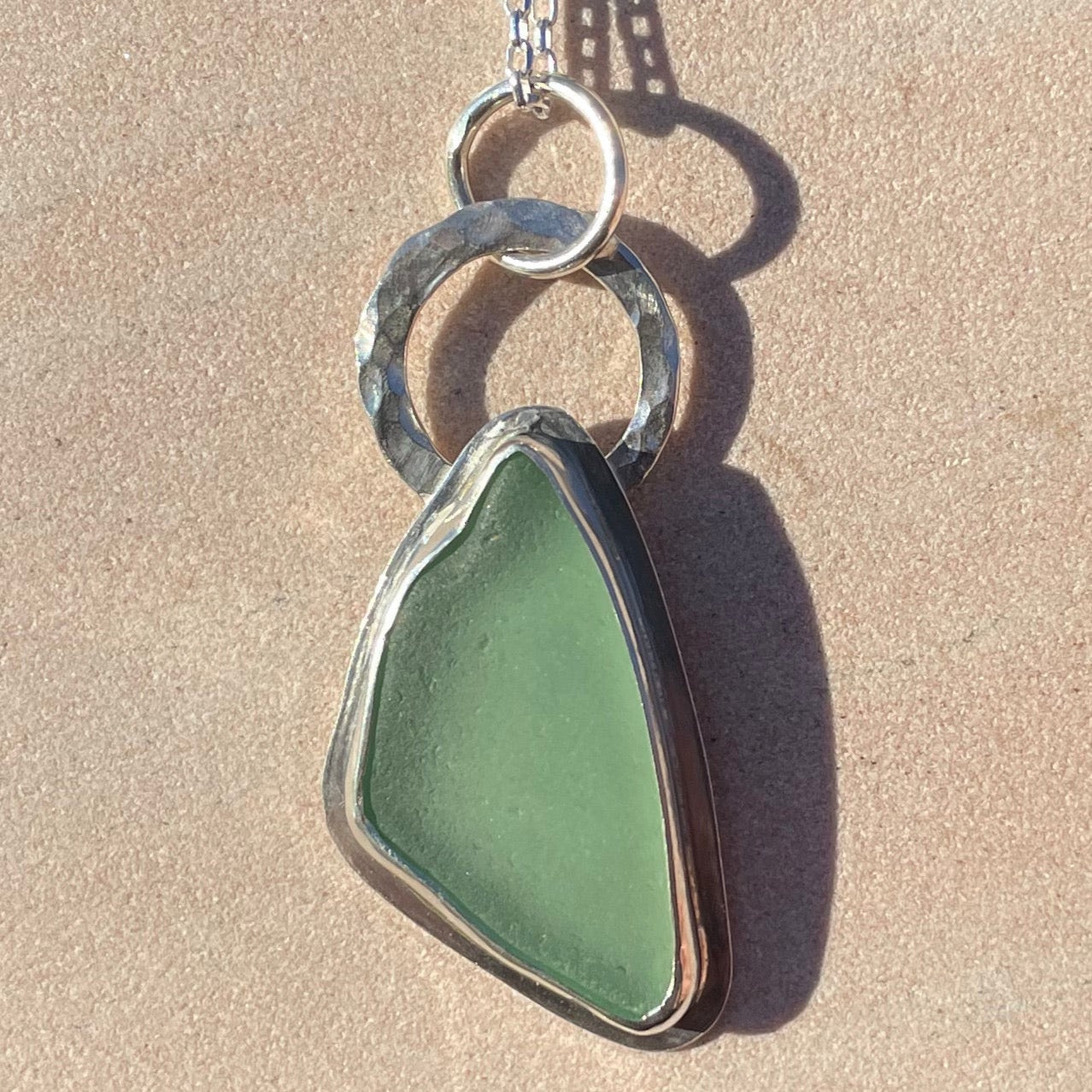 Sea Foam Green Sea Glass Pendant